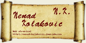 Nenad Kolaković vizit kartica